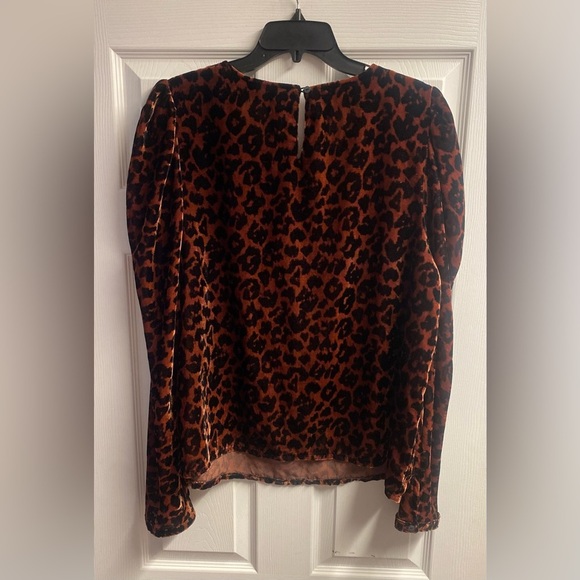 Dolan Left Coast Collection Anthropologie Charley Velvet Leopard Top Size XL - Picture 6 of 6